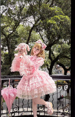 Sugar Girl - Love Overture - Sweet Lolita JSK Suit Tiered Ruffles Dress
