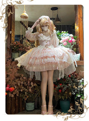 ZhiJinYuan - Tears of the Rose - Sweet Lolita JSK Mini Lolita Ballet Short Dress