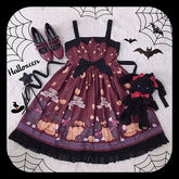Cheese Cocoa - Vampire Cat - Normal Waist Lolita Halloween JSK Dress