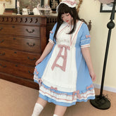 Niu Niu - Candy Sweethearts - Plus Size Lolita OP Short-Sleeve Princess Dress