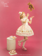 CutieVolta - Blissful Confectionery - Sweet Lolita OP Dress Bear Print JSK