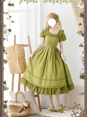 Forest Wardrobe - Forest Gallery - Country Lolita OP Dress Elegant Tencel Dress