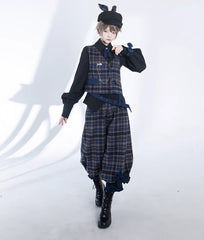 Princess Chronicles - Secret Morning News - Ouji Lolita Pants Vest Set