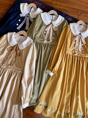 EESSILY - The Spring of Champs Elysees - Elegant Lolita Floral Embroidered OP