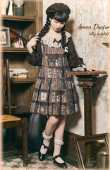 Avenue Denfer - Cat Bookshelf JSK OP and Blouse