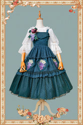 Infanta - Grape Manor - Country Lolita JSK Suit with Grape Embroidery