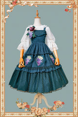 Infanta - Grape Manor - Country Lolita JSK Suit with Grape Embroidery