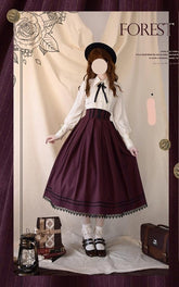 Forest Song - Griffin's Promise - Classic Lolita Skirt Striped Plaid Elegant SK