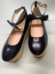 The Seventh Sense - Japanese Style Wooden Platform Wa Lolita Shoes