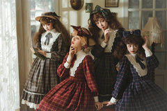 Miss Point - Rose Silhouette 3.0 - Plaid Vintage Classic Lolita OP