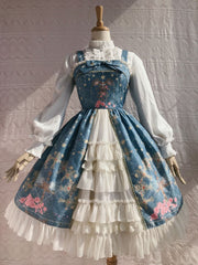 Yilia - Peacock Cross - Printed Winter Classic Lolita JSK