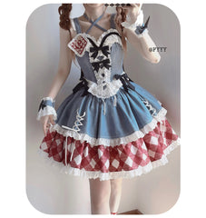 Kuma - Sweet Cowboy - Sweet Lolita Pastel Colors Denim Skirt Set