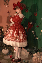 Sweet Date - Christmas Lolita OP Red Lolita Cape