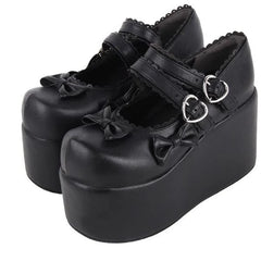 Angelic Imprint - Angelic Imprint - Punk Lolita Shoes High Platform Shoes with Bow
