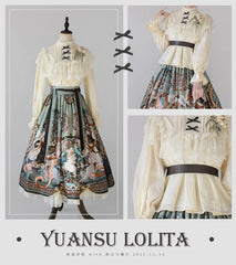 YuanSu - Life Is Like A Dream - Retro Lolita Cotton Blouse