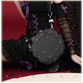 Yidhra - Printed Kawaii Cat Leather Shoulder Bag