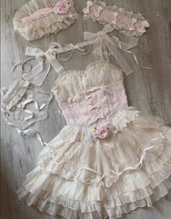 Original Design - Heart Flutter Love - Sweet Lolita Accessoriy Set and Inner Wear Multicolors
