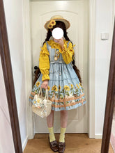 Polaris Lolita - Cat and Sunflower - Sweet Lolita JSK Cat and Sunflower Print Dress and Headdress Set