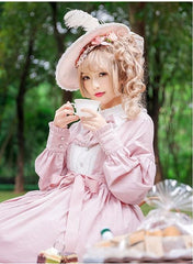 Chess Story - Vintage Lolita Long Sleeve OP Dress