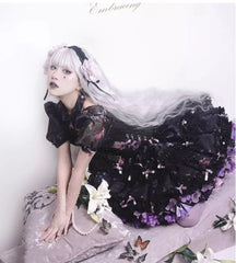 Sky Rabbit - Floral Lolita Petticoat with Detachable Trim