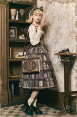 Avenue Denfer - Cat Bookshelf JSK OP and Blouse