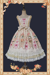 Infanta - Fairytale Town Prom - Printed Tea Party Classic Lolita JSK Suit