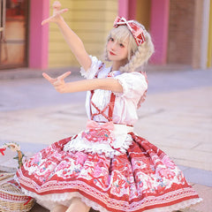 OCELOT - Sweet Lolita Lolita JSK and SK Rabbit Strawberry Dress