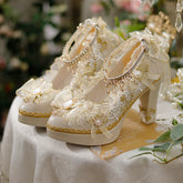 One Night - Handmade Luxuriant Tea Party Lolita Shoes