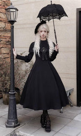 With PUJI - 13th Night - Gothic Lolita OP Dress with Built-in Cape