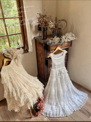 ThinkFly - Pleated Heart - Elegant Lolita Petticoat with Dotted Gauze Hem