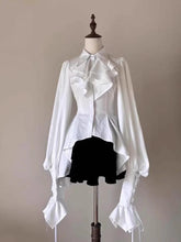 Danger Girl - The Persevering - Ouji Lolita Shirt Gothic Blouse with Mutton Sleeves