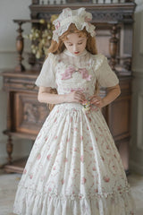 Miss Point - Kaleidoscope - Classical Lolita Shirt Dot Gauze Detachable Puff Sleeve Blouse Customized