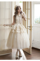 Urtto - Moonlight Dance - Elegant Lolita Halter-neck JSK Dress in Ballet Style