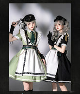 Forest Fluorescent Carps - Girl's Weapon - Military-Inspired Maid Lolita OP Suit