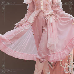 Immortal Thorn - Indestructible Glass Castle - Ouji Lolita Handsome Pink Prince Pants