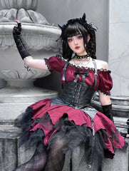 Kiko Lolita - Gothic Enchanting Lolita Nightshade Princess Skirt Set