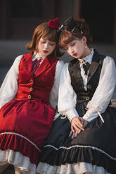 Miss Point - Rose Doll - Retro Lolita Vest Velvet Lolita Waistcoat