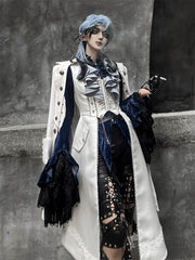 Forest Fluorescent Carps - Crumbling Skeleton - Ouji Lolita Vest Fishbone Embroidery Prince Pants Suits