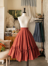 Forest Wardrobe - Forest Basket - Elegant Lolita Skirt Retro Classic Petal Swing Skirt