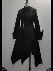 Princess Chronicles - Wind - Gothic Lolita handsome Black Long Vest