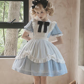 Letters from Unknown Star - Sweet Alice - Short Sleeves Maid Lolita OP