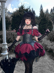Kiko Lolita - Gothic Enchanting Lolita Nightshade Princess Skirt Set
