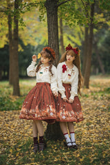 Miss Point - Chubby Fox in the Forest - Sweet Lolita Shirt Embroidered Collar Customized Blouse