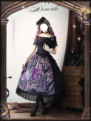 Krncrlo - Laocoon - Gothic Lolita SK Suit With Purple Snake & Apple Print