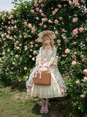 Miss Point - Lilyka Garden - Classic Lolita OP Dress Set Elegant Floral Wall Princess Sleeve