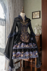 YingLuoFu - Astro Cat - Gothic Lolita OP Suit Witch Lolita Dress and Shawl