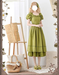Forest Wardrobe - Forest Gallery - Country Lolita OP Dress Elegant Tencel Dress