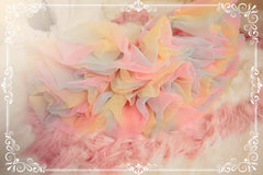 Aurora&Ariel - Rainbow Colorful Lolita Petticoat | 17" (43cm), Cotton Lining