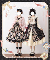 Miss Point - Cat Rose Tea - Sweet Lolita Skirt with Cute Prints Customized Size