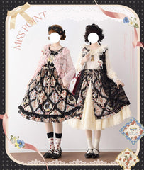Miss Point - Cat Rose Tea - Sweet Lolita Skirt with Cute Prints Customized Size